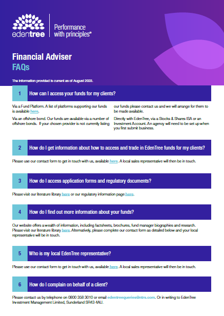 Financial Adviser - FAQ